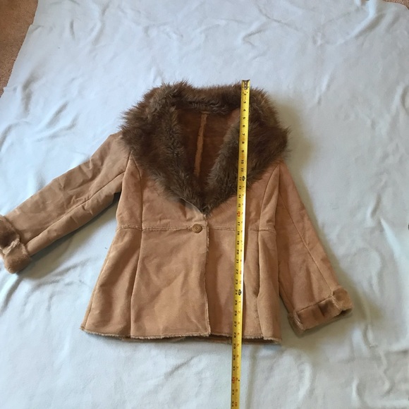 St John’s Bay Suede Penny Lane Tan Coat - Picture 7 of 14